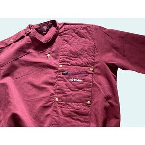 Vintage SERGIO VALENTE 1980s Asymmetrical Round Collar Shirt Top Sz S